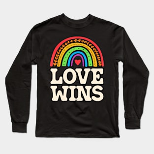 LGBTQ Love Wins Gay Pride LGBT Ally Flag Long Sleeve T-Shirt